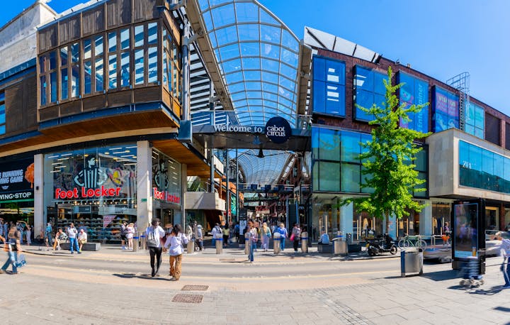 an image of cabot circus from the outside